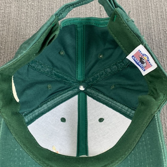 Vintage Fruchey Baseball Hat Mens Adjustable Green Strapback Cap Made in America - Picture 11 of 12